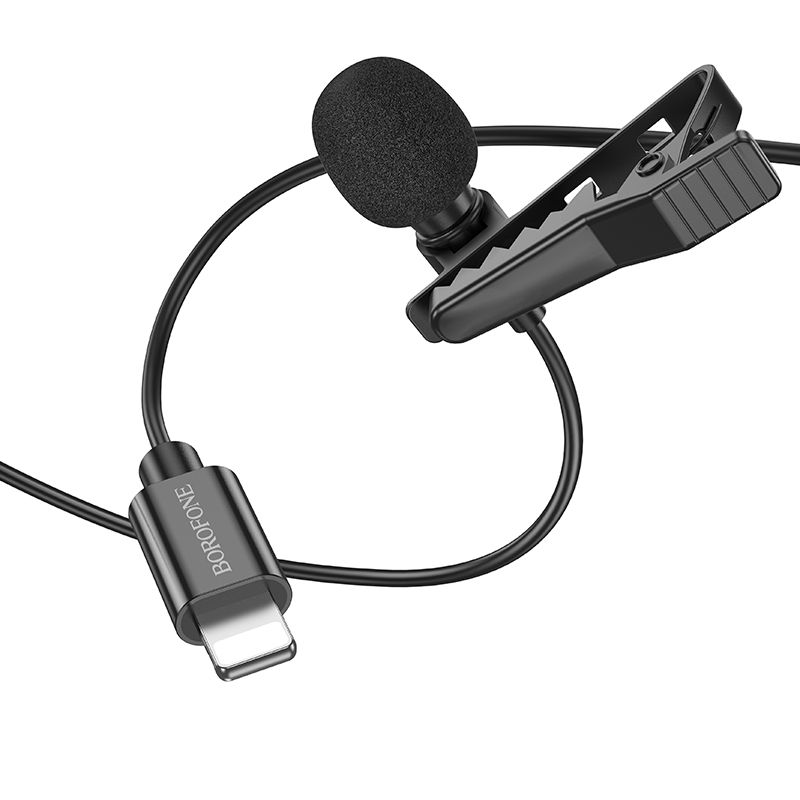 BOROFONE BFK11 Elegant lavalier microphone for iPhone iPad - Black