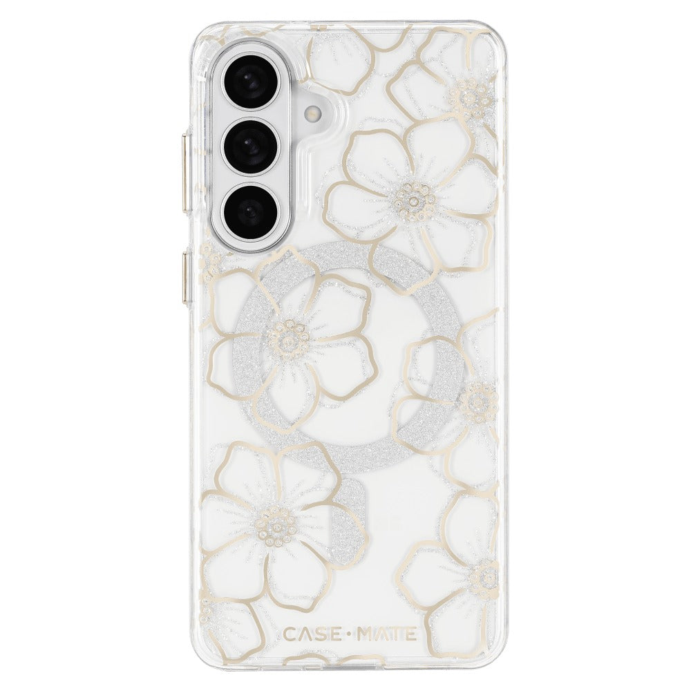 Case Mate Floral Gems Case with Magnet for Samsung Galaxy S26+ (S26 Plus) - Gold