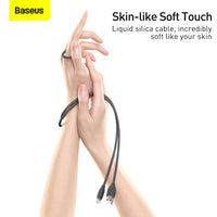 Thumbnail for Baseus Jelly Liquid Silica Gel Fast Charging Data Cable USB to iP 2.4A 1.2m - Black