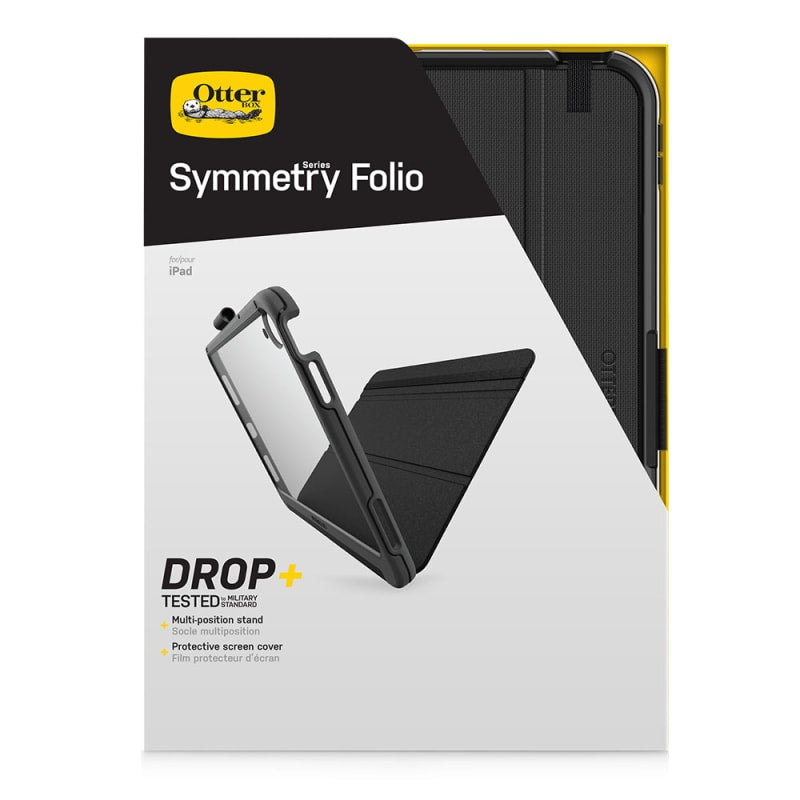 "Otterbox Symmetry Folio Case for iPad 10.9 (10th Gen) - Black / Black "