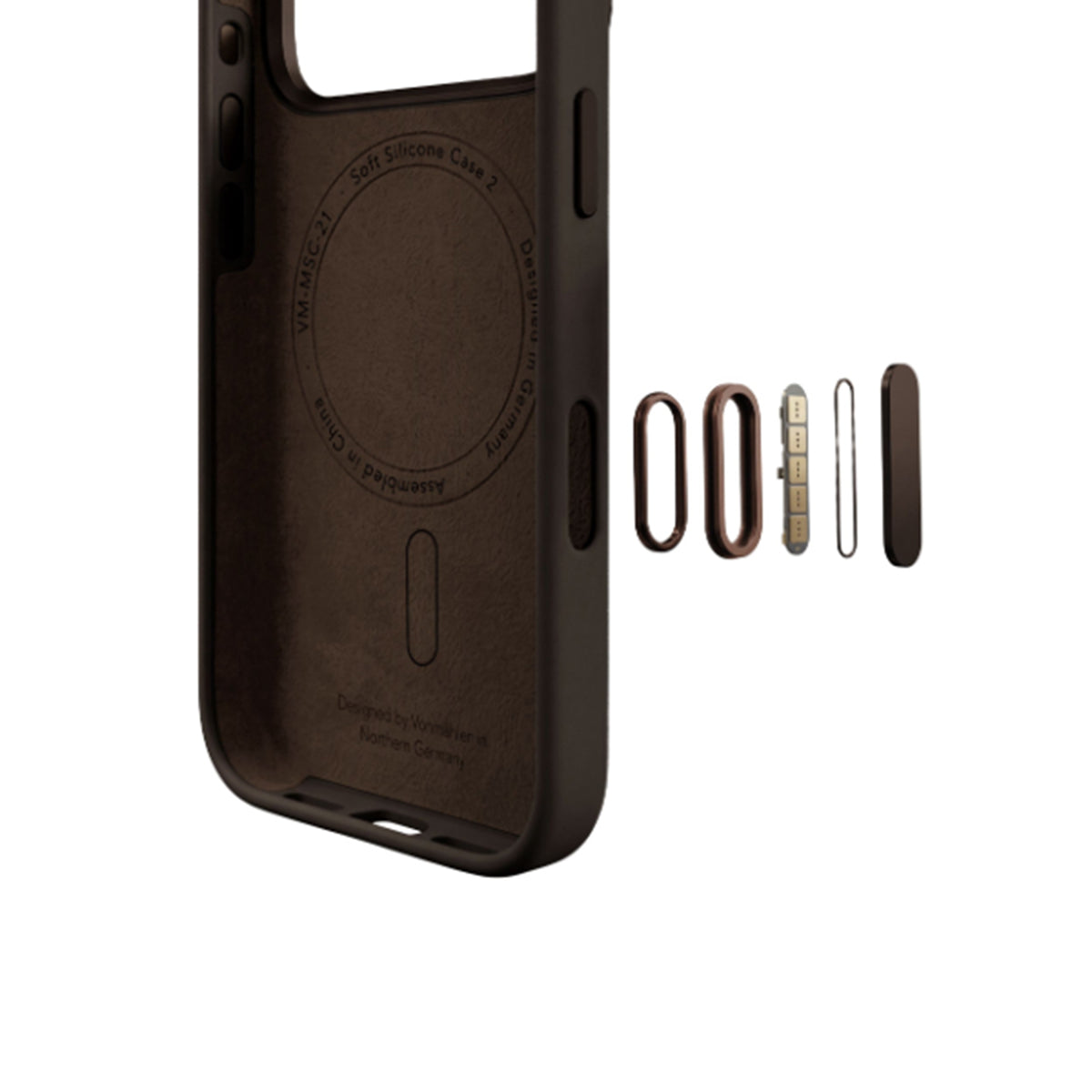 Vonmahlen Soft Silicone Case 2 for iPhone 18 Pro - Brown