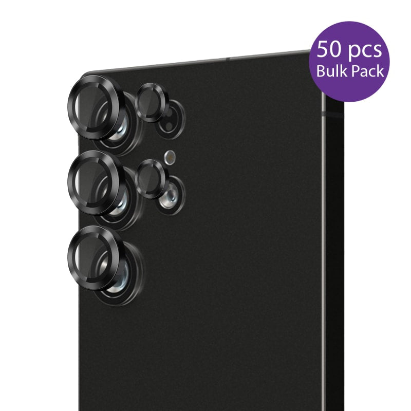 EFM Camera Lens Protector Bulk Pack 50 Units for Samsung Galaxy S25 Ultra - Carbon