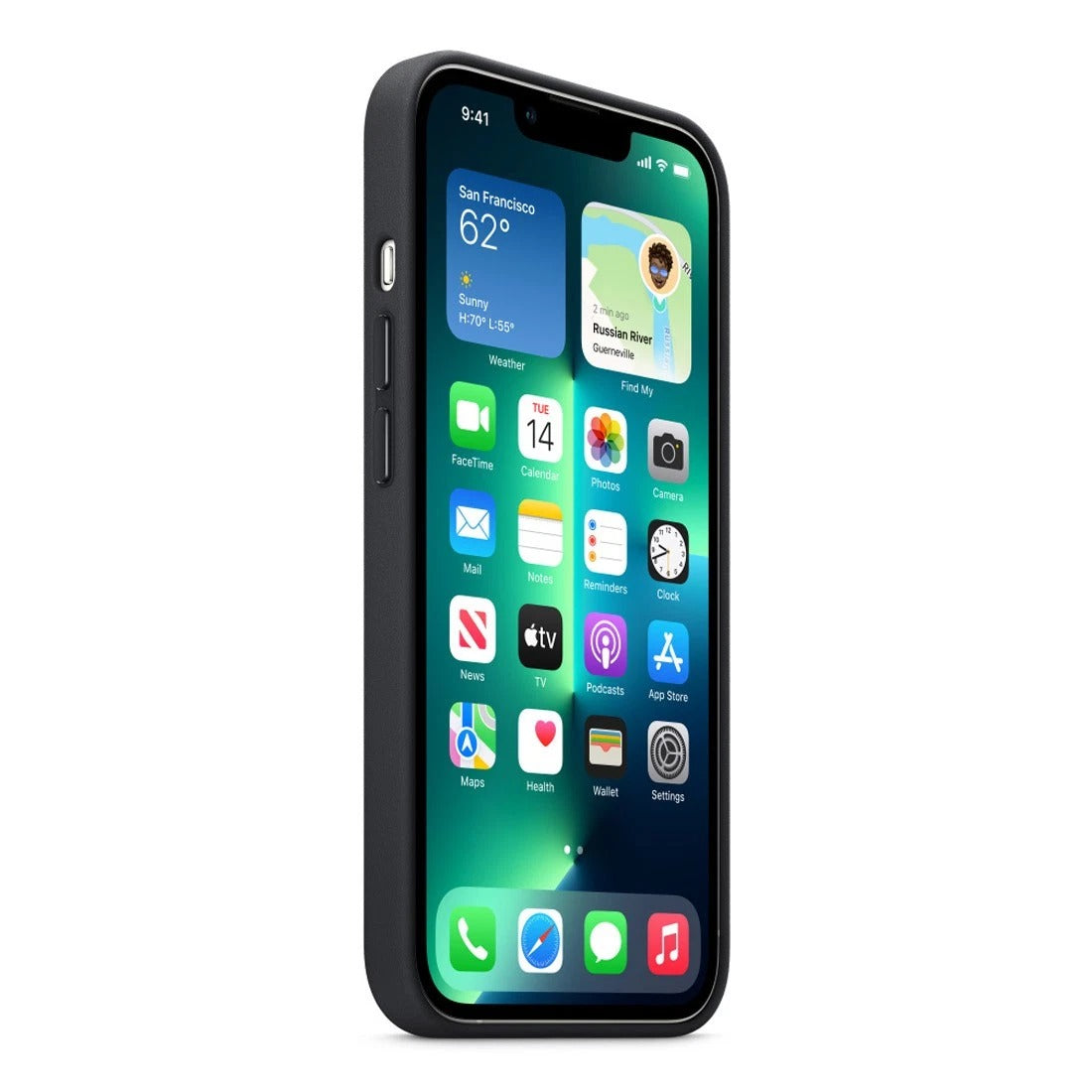 Apple Case with MagSafe for iPhone 13 Leather - Midnight Black