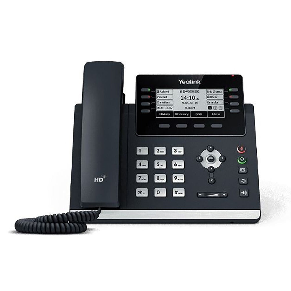 Yealink T43U 12 Line IP phone Dual USB Ports, POE Support, Wall Mountable, ( T42S )