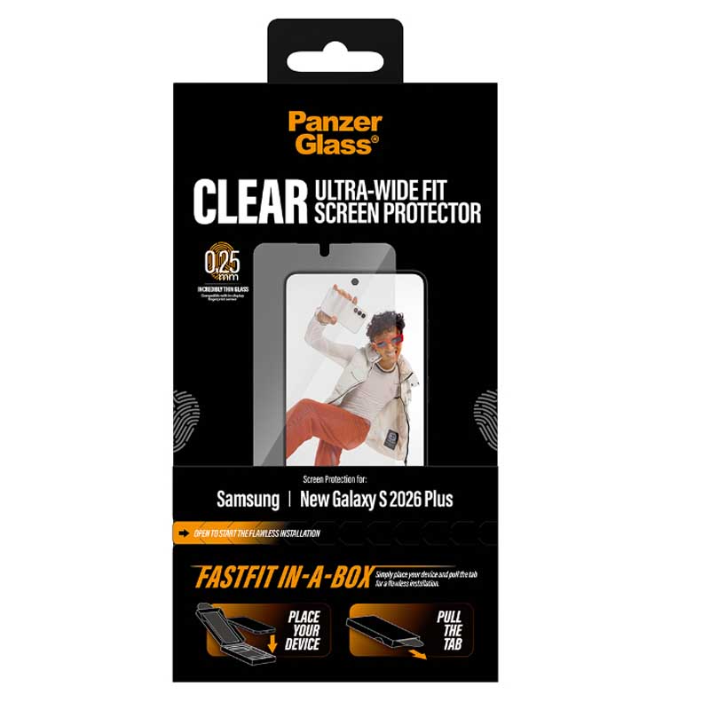 PanzerGlass UltraWideFit with Fasfit in a box for Samsung GS26+ - Clear