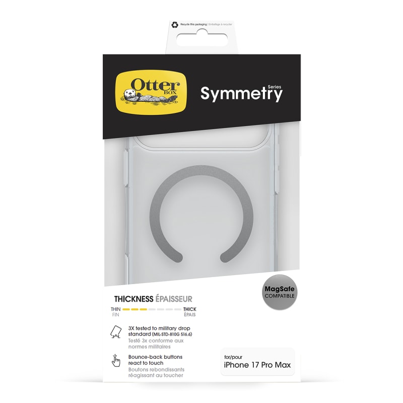 OtterBox Symmetry MagSafe Case with Cam Control for iPhone 17 Pro Max- Clear
