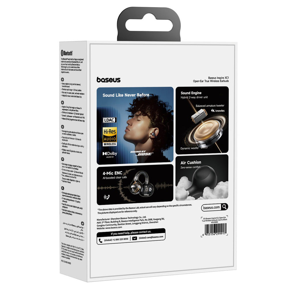 Baseus Inspire XC1 Open-Ear Wireless Earbuds - Black