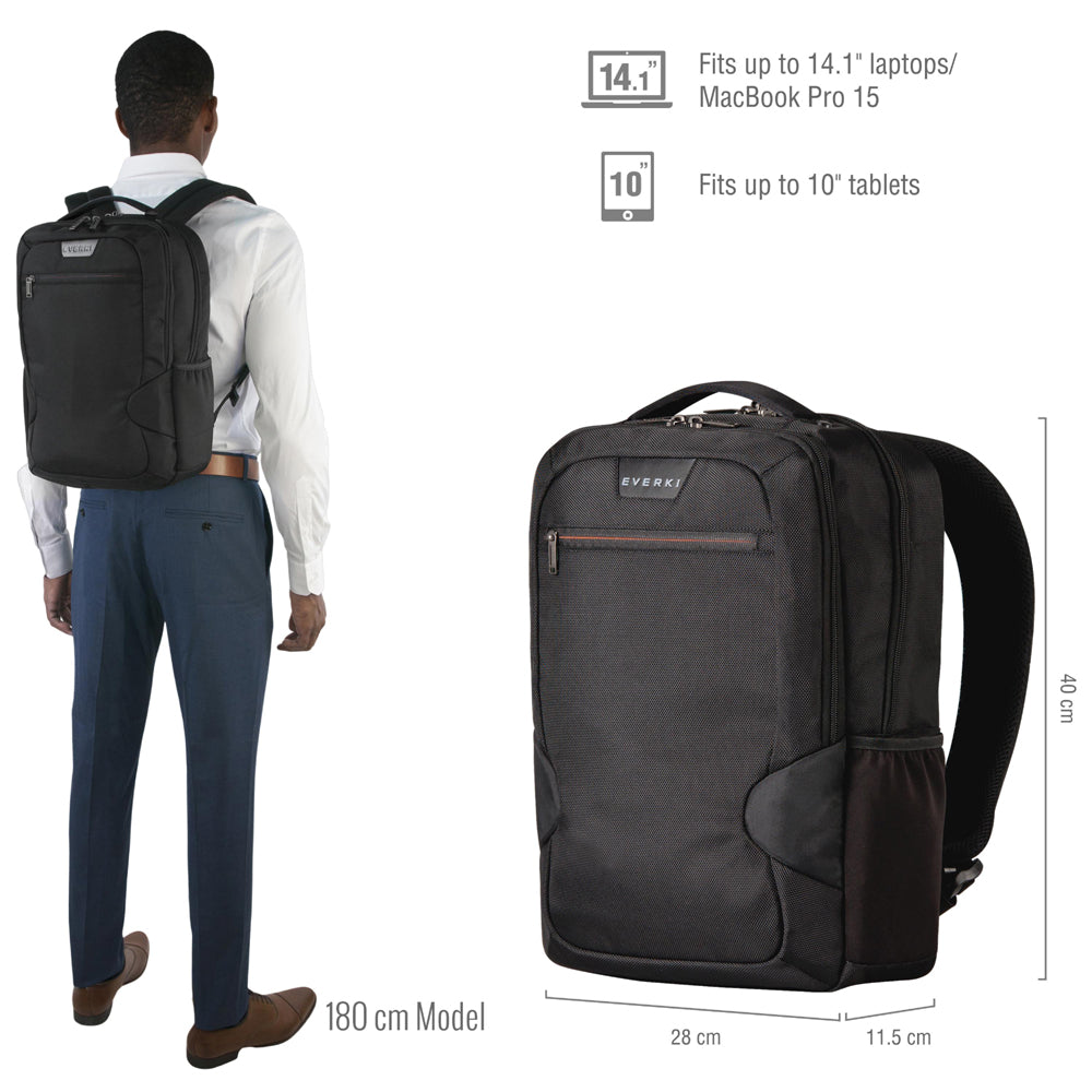Everki 14.1" Studio Slim Backpack Perfect for MacBook Pro 15