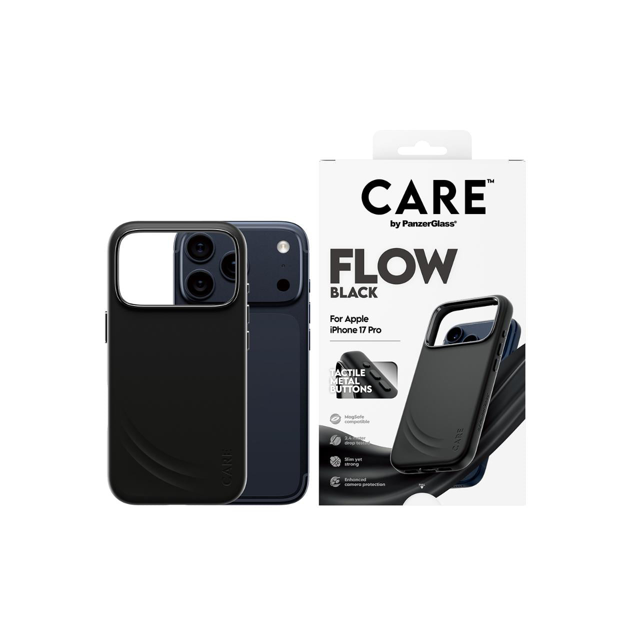 PanzerGlass CARE by Flow Magsafe Case for iPhone 17 Pro - Black