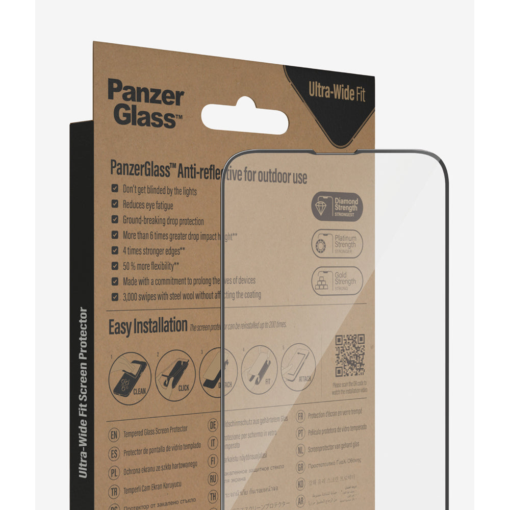 PanzerGlass Apple iPhone 14/13/13 Pro Anti-Reflective Screen Protector Ultra-Wide Fit