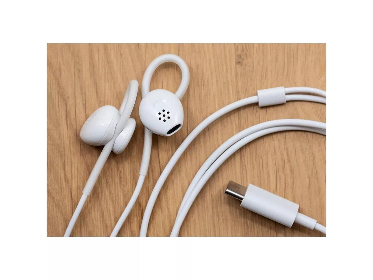Google Pixel In-Ear Wired Digital Earbuds Headset for USB-C Phones - White (ECO-Friendly Packaging)