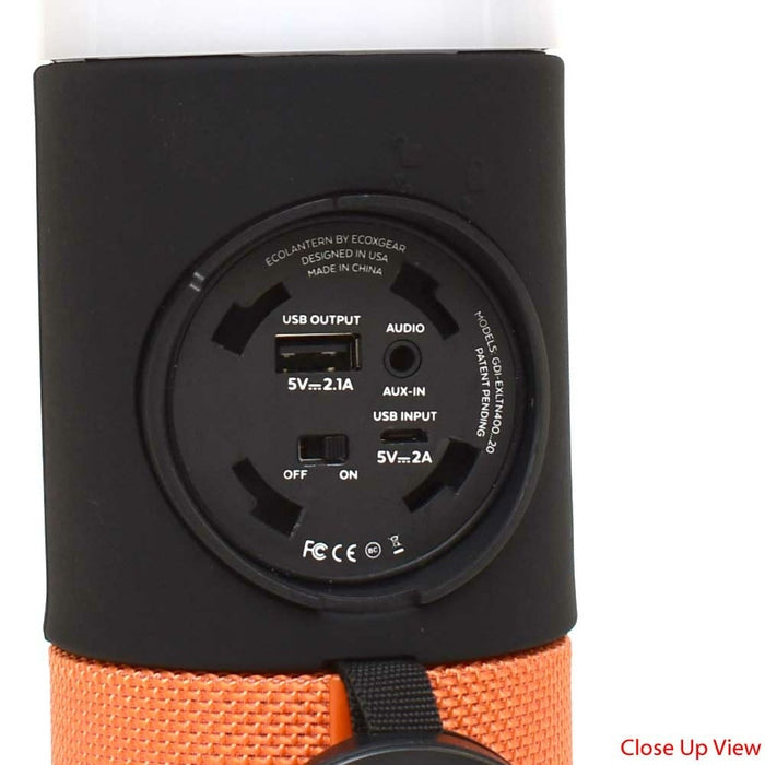 Ecoxgear Speaker with Lantern IP67 5W - Black / Orange