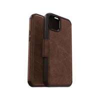 Thumbnail for Otterbox Strada Folio MagSafe Case for iPhone 15 Plus - Espresso