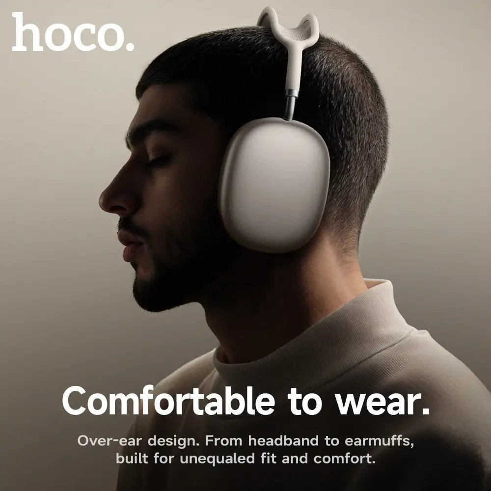 HOCO W65 Plus ANC Noise Reduction Bluetooth Headphones - Gold