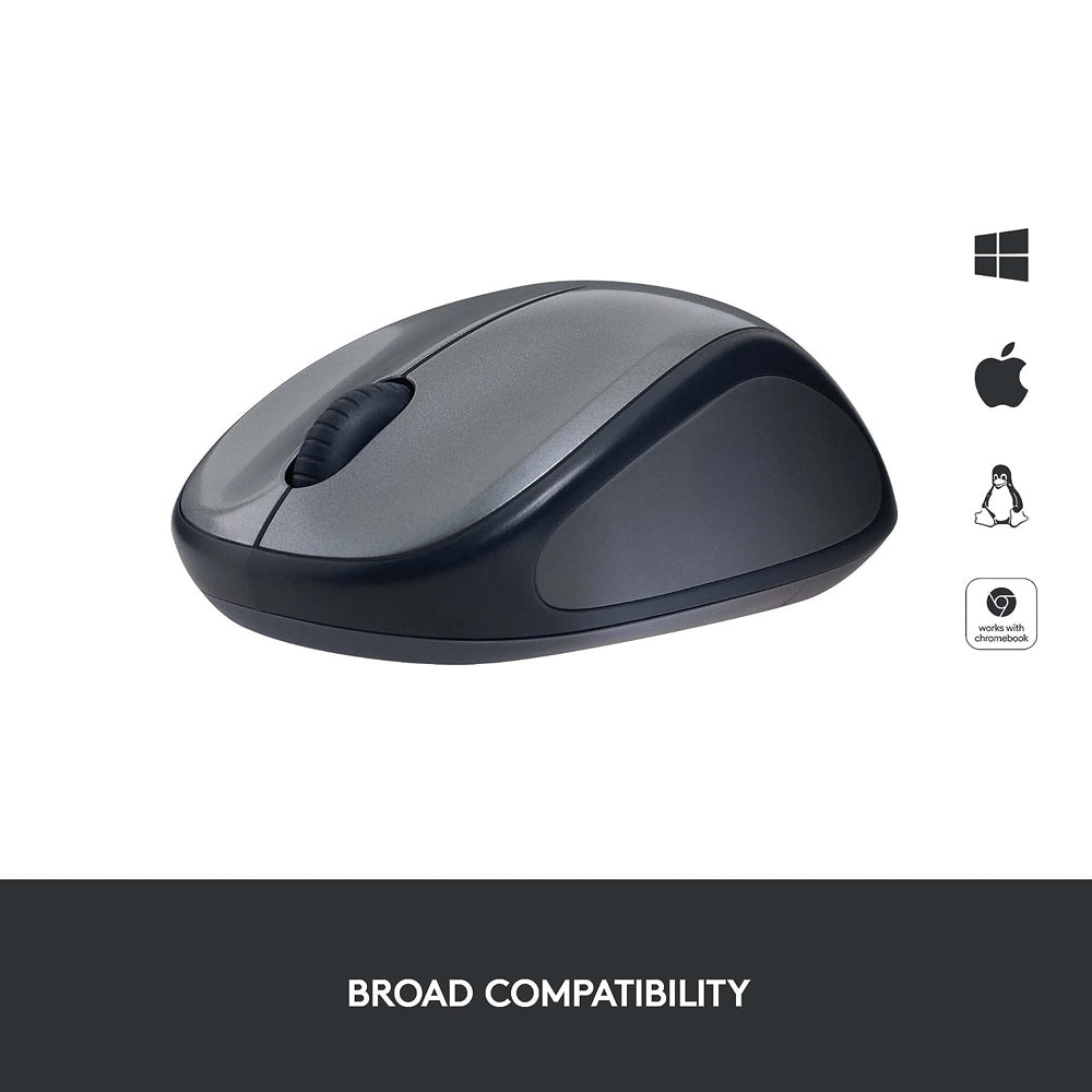 Logitech M235 Wireless Optical Mouse - Grey