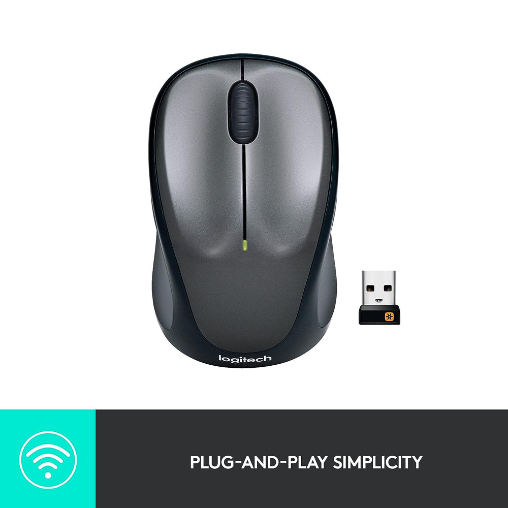 Logitech M235 Wireless Optical Mouse - Grey