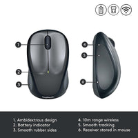 Thumbnail for Logitech M235 Wireless Optical Mouse - Grey