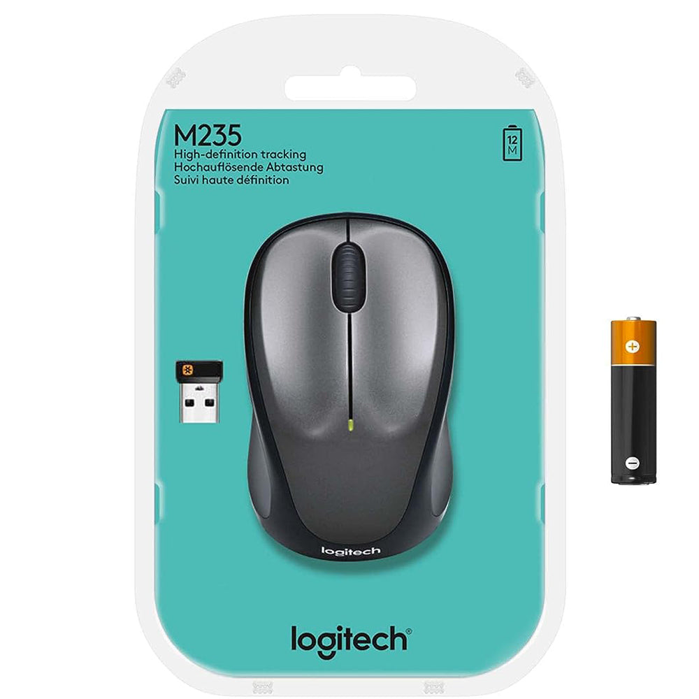Logitech M235 Wireless Optical Mouse - Grey