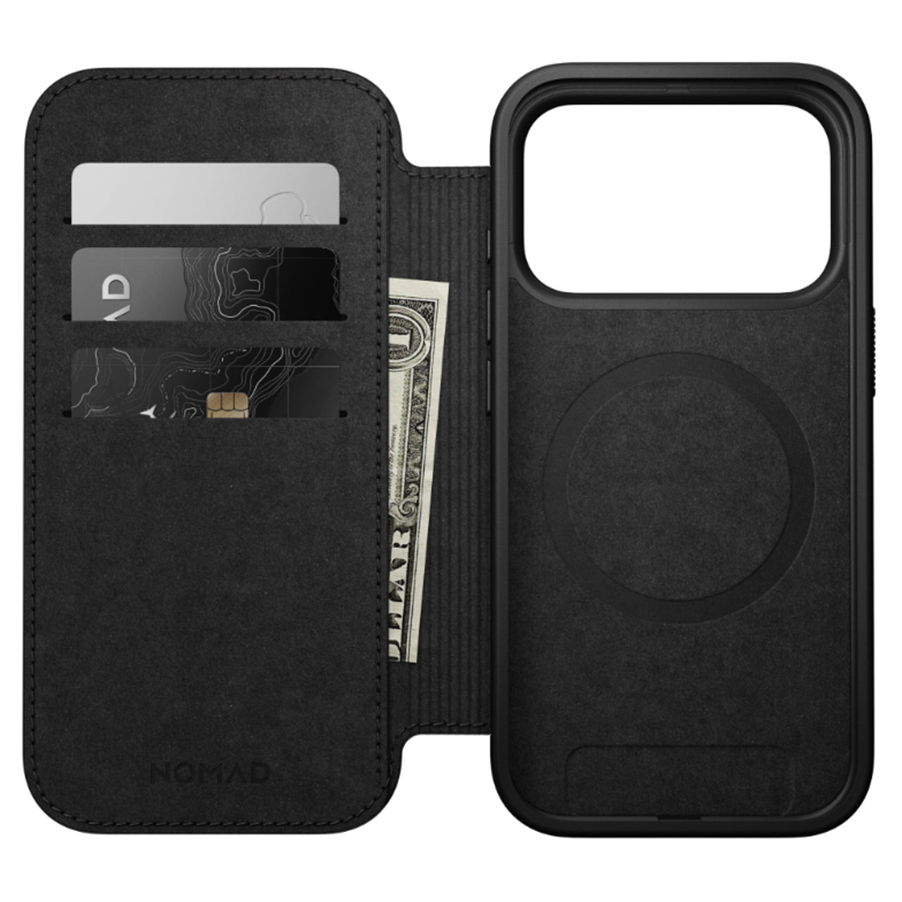 NOMAD Leather Folio case for iPhone 18 Pro/17 Pro - Black Ecco