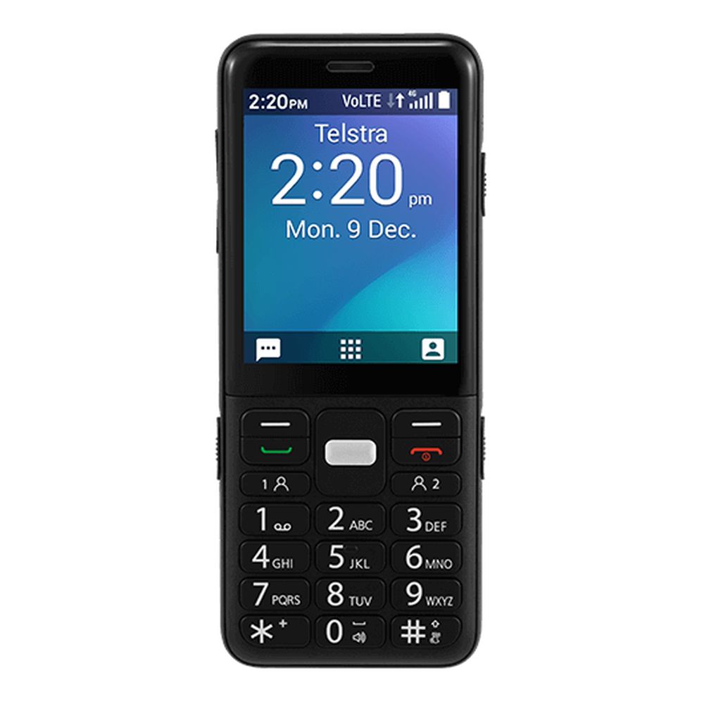 Telstra Zte EasyCall 5 T503 (4GX, Blue Tick, Senior Phone, Keypad) No Camera - Black