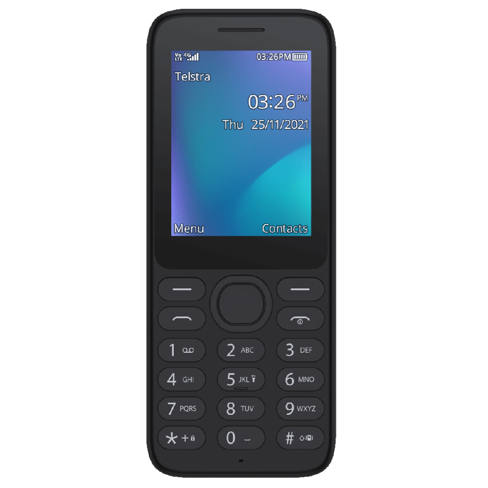 Telstra Lite 3 Prepaid Push Button Phone 4GX - Black