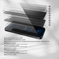 Thumbnail for EFM Privacy Glass Screen Armour For iPhone 15 Pro - Black Transparent