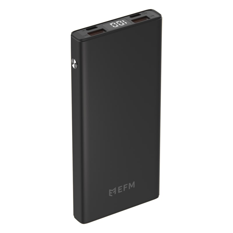 EFM 10,000mAh Digital Power Bank with 20W Output - Black