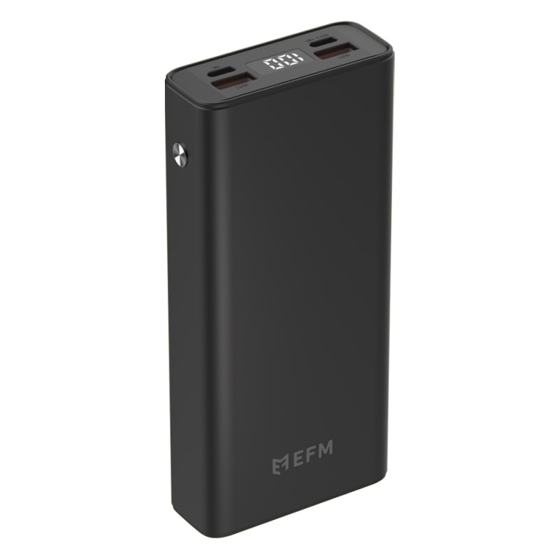 EFM 20,000mAh Digital Power Bank with 20W Output - Black