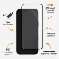 Thumbnail for EFM ScreenSafe Glass with D3O Screen Armour For iPhone 16 Pro Max - Clear