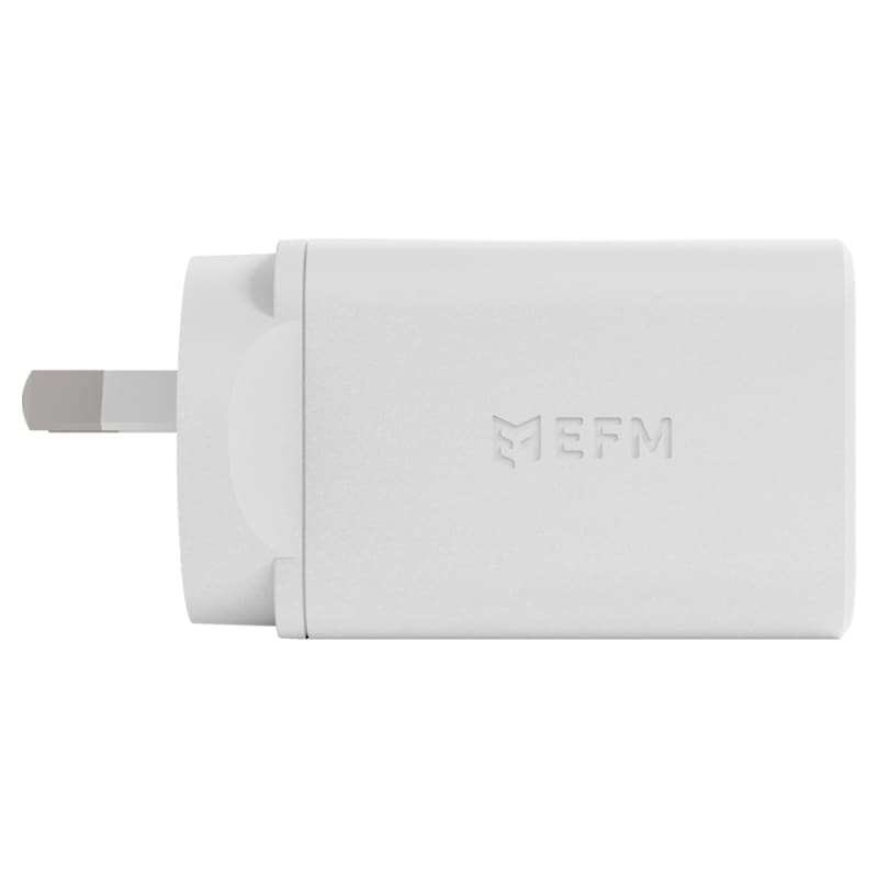EFM ECO 50W Dual Port Wall Charger with GaN, Power Delivery and PPS - White