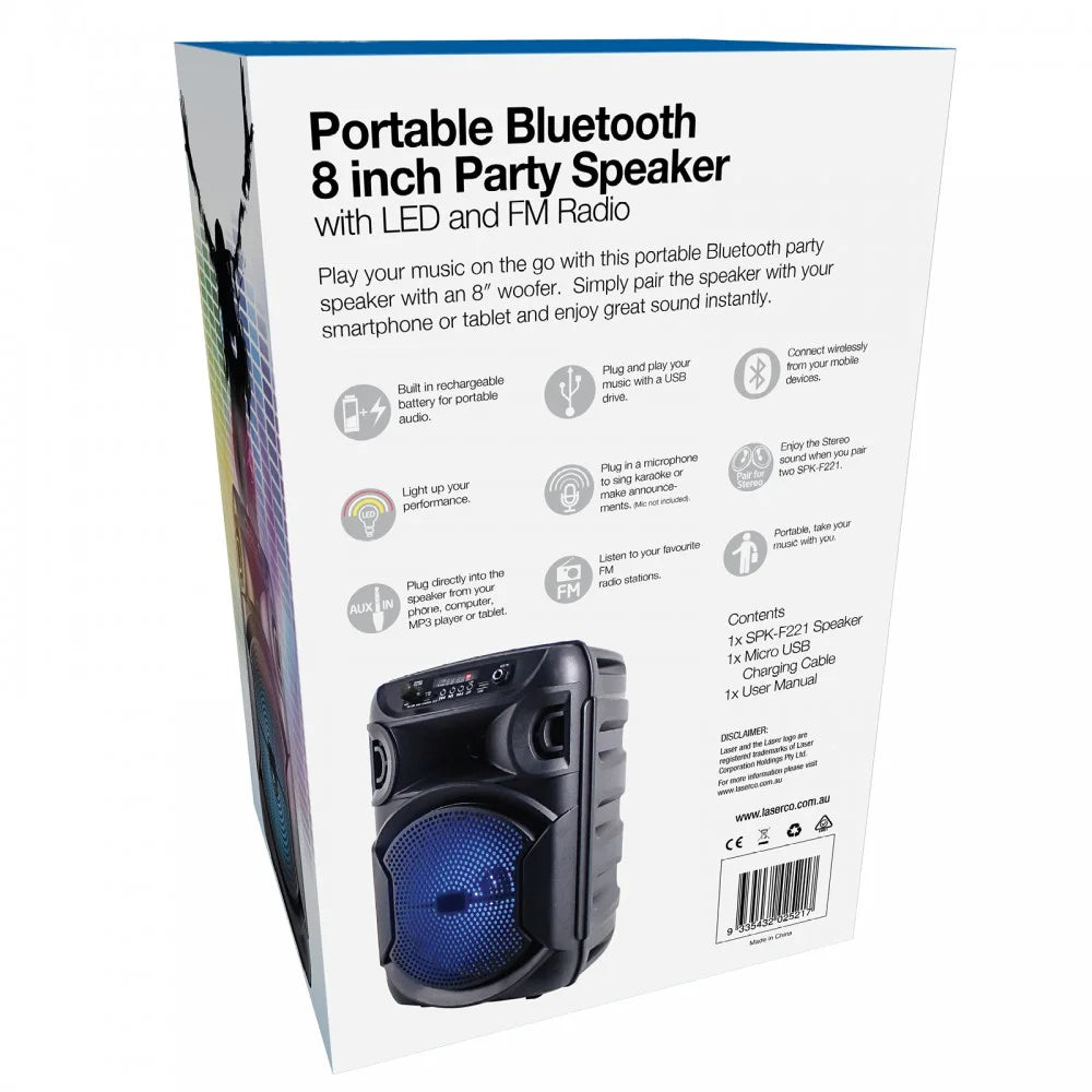 Laser Portable Party Speaker With Led