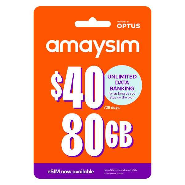 Amaysim $40 Starter Pack PrePaid SIM Card