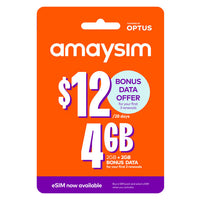 Thumbnail for Amaysim $12 Starter Pack PrePaid SIM Card