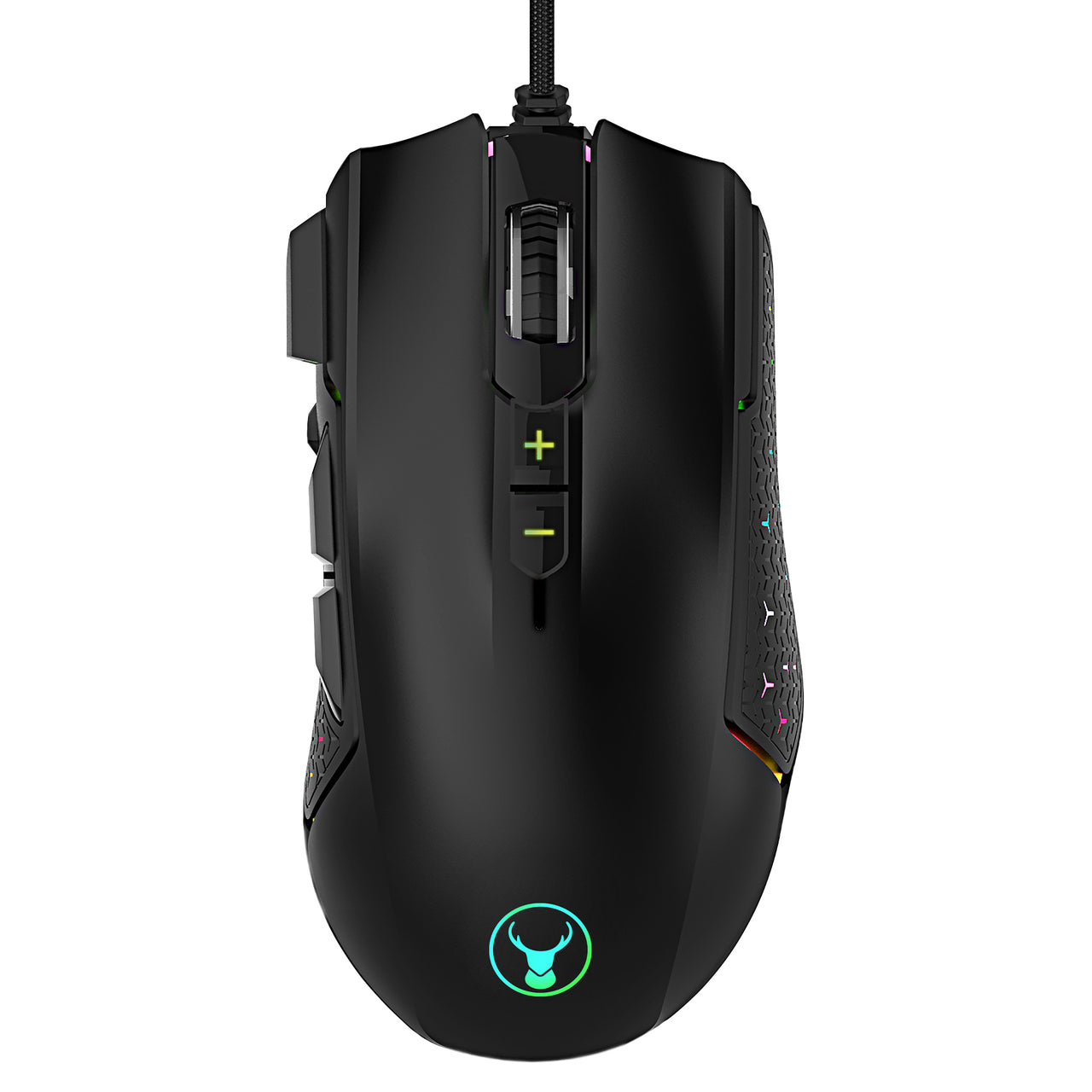 Bonelk X-814 Gaming Wired RGB LED 8D Mouse, 1000 to 5000CPI - Black