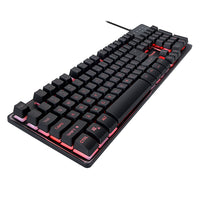 Thumbnail for Bonelk K-308 Gaming LED Backlit Keyboard, USB, Full Size - Black