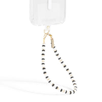 Thumbnail for Case-Mate Anchor Card Phone Charm (Beaded Ivory and Onyx) - White / Black
