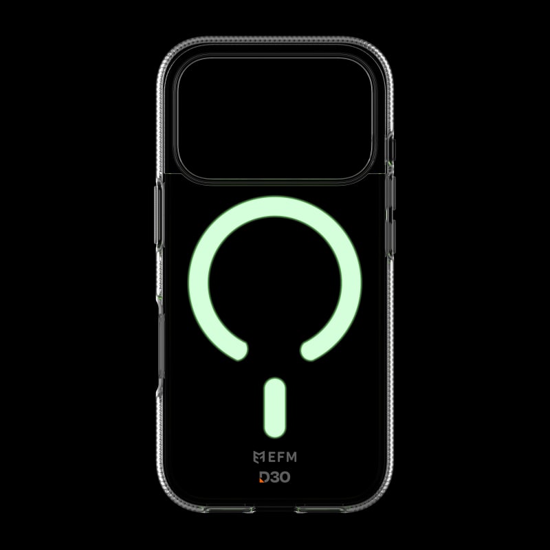 EFM Ibiza Glow In The Dark Case With D3o Zero for Iphone 17 Pro Max- Clear