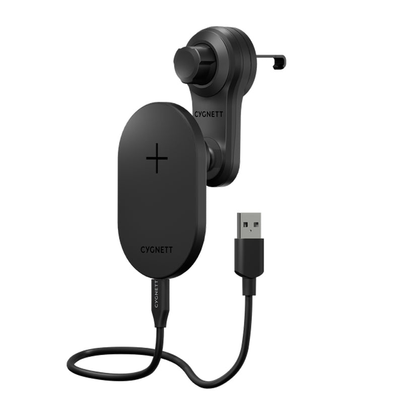 Cygnett Maghold Magnetic Easy Vent Mount Car Wireless Charger includes 20W car power adapter - Black