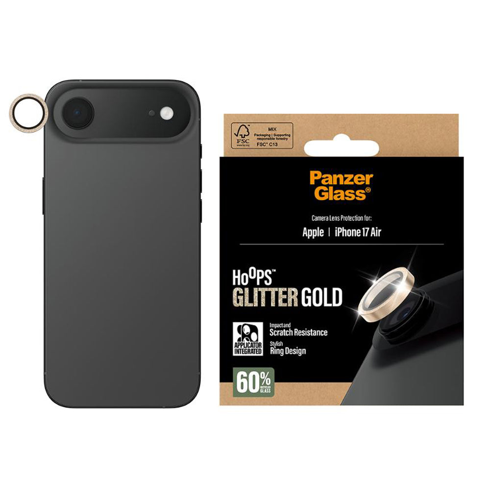 PanzerGlass Hoops Lens Protector for iPhone Air - Glitter Gold