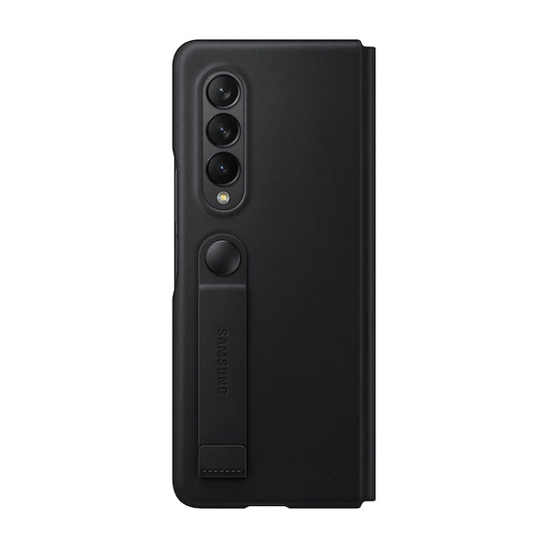 Samsung Leather Flip Cover for Galaxy Fold3 - Black