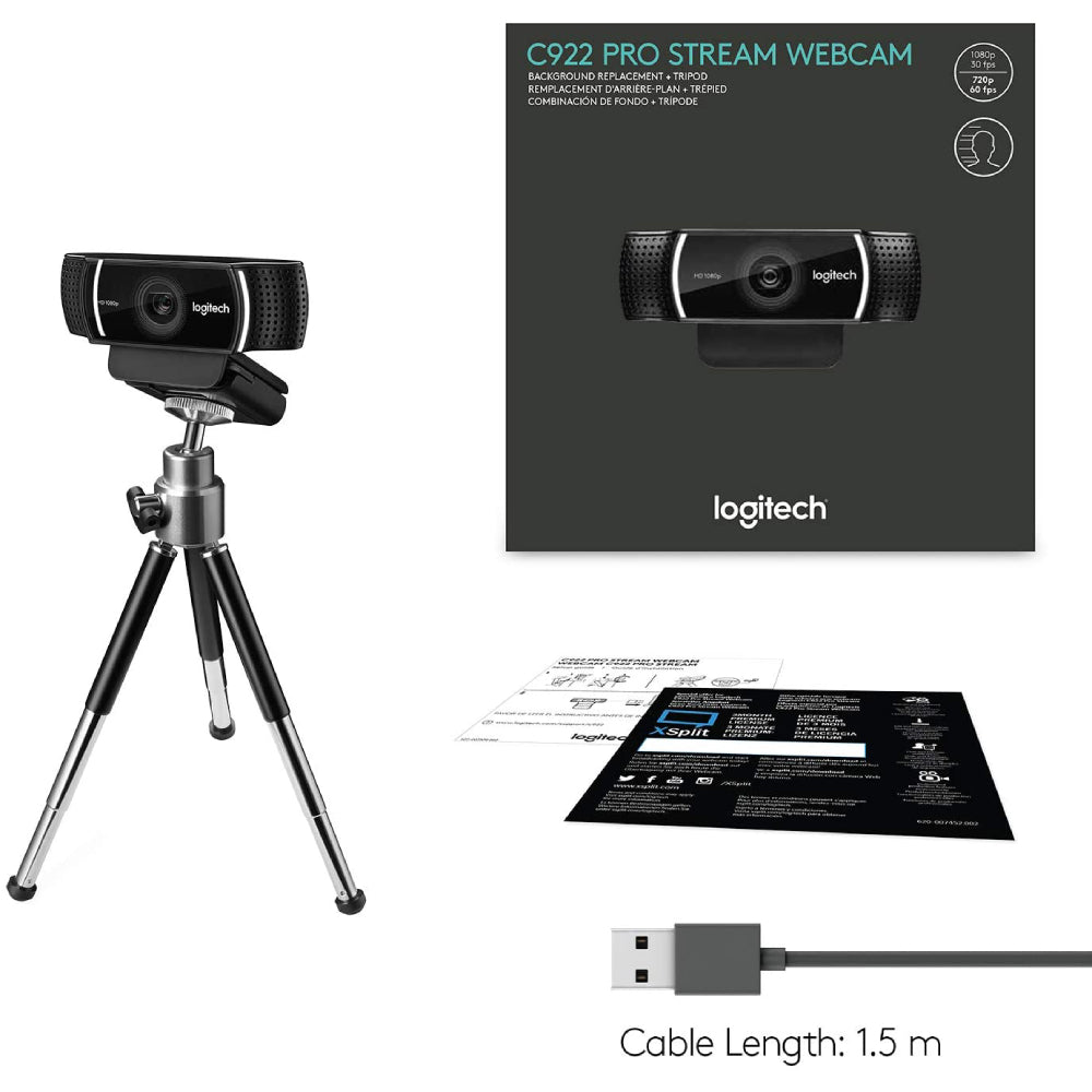 Logitech HD 1080P C922 Pro Stream Webcam