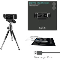 Thumbnail for Logitech HD 1080P C922 Pro Stream Webcam