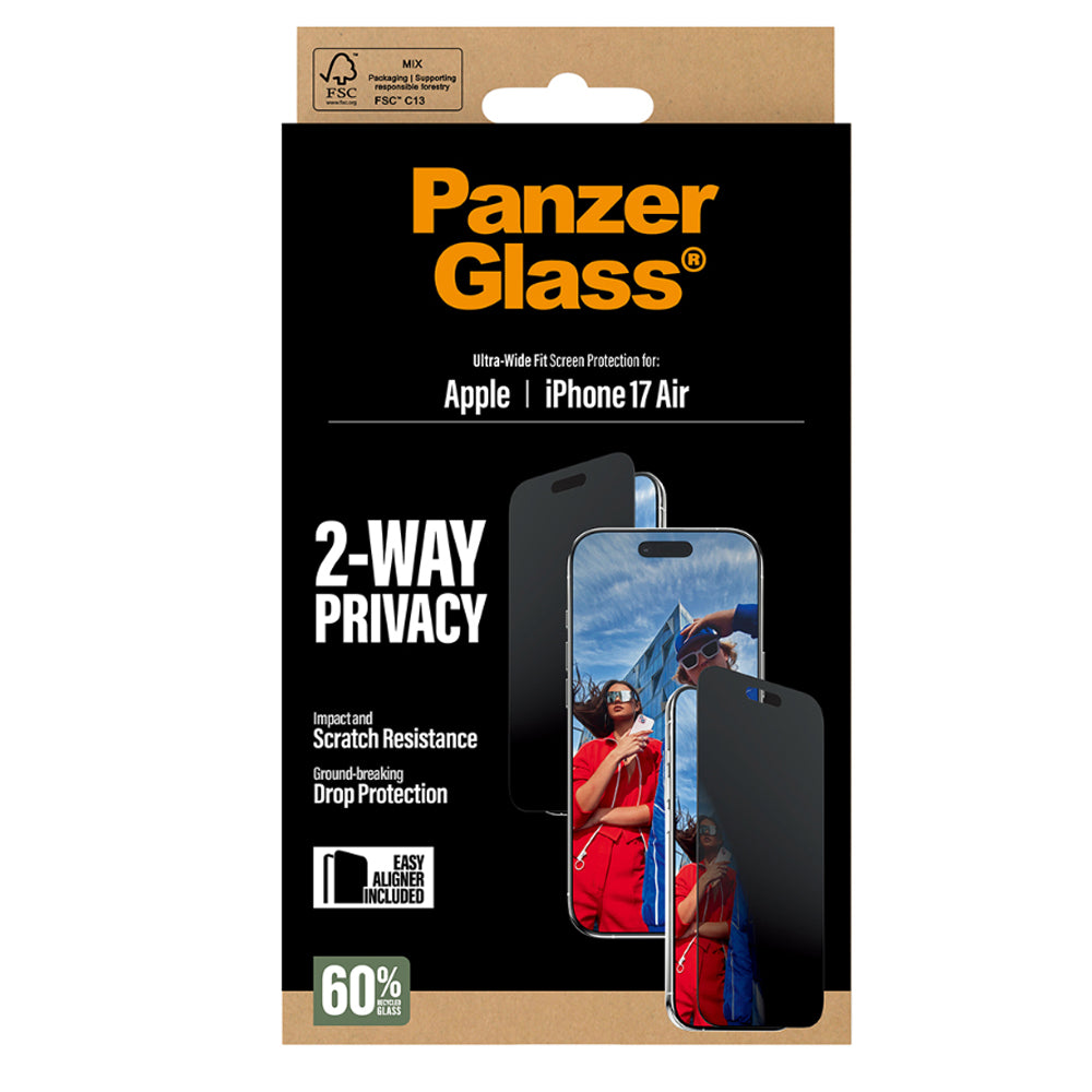 PanzerGlass Ultra-Wide Fit Privacy Screen Protector for iPhone Air
