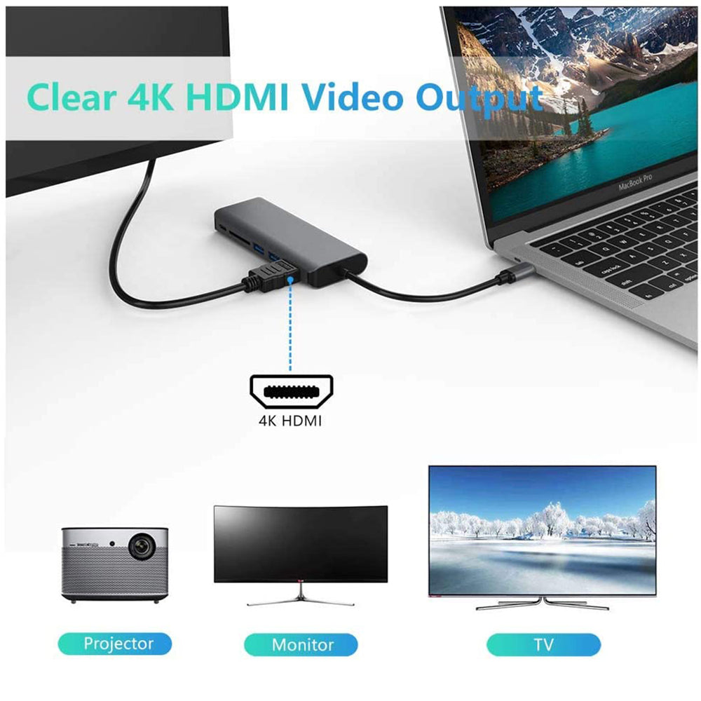 Astrotek USB-C Dock 6-in-1 Multiport Hub/Docking Station