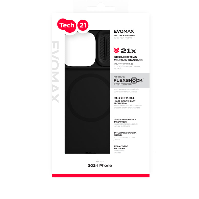 Tech21 EvoMax MagSafe Back Case for iPhone 16 Pro Max - Black