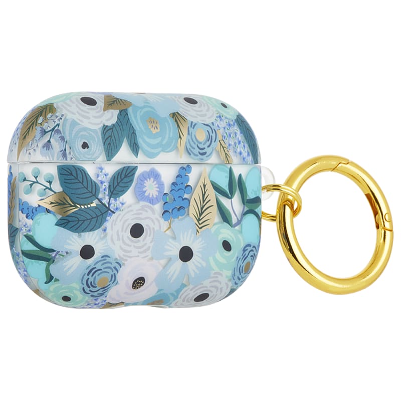Case-Mate Rifle Paper Case with Ring Clip For Airpods Pro/Pro (2nd Gen) - Garden Blue
