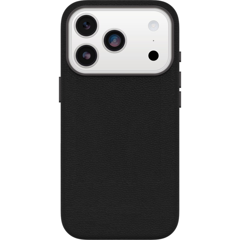 OtterBox Symmetry MagSafe Cactus Leather Case with Camera Control for iPhone 17 Pro - Noir Ash Black