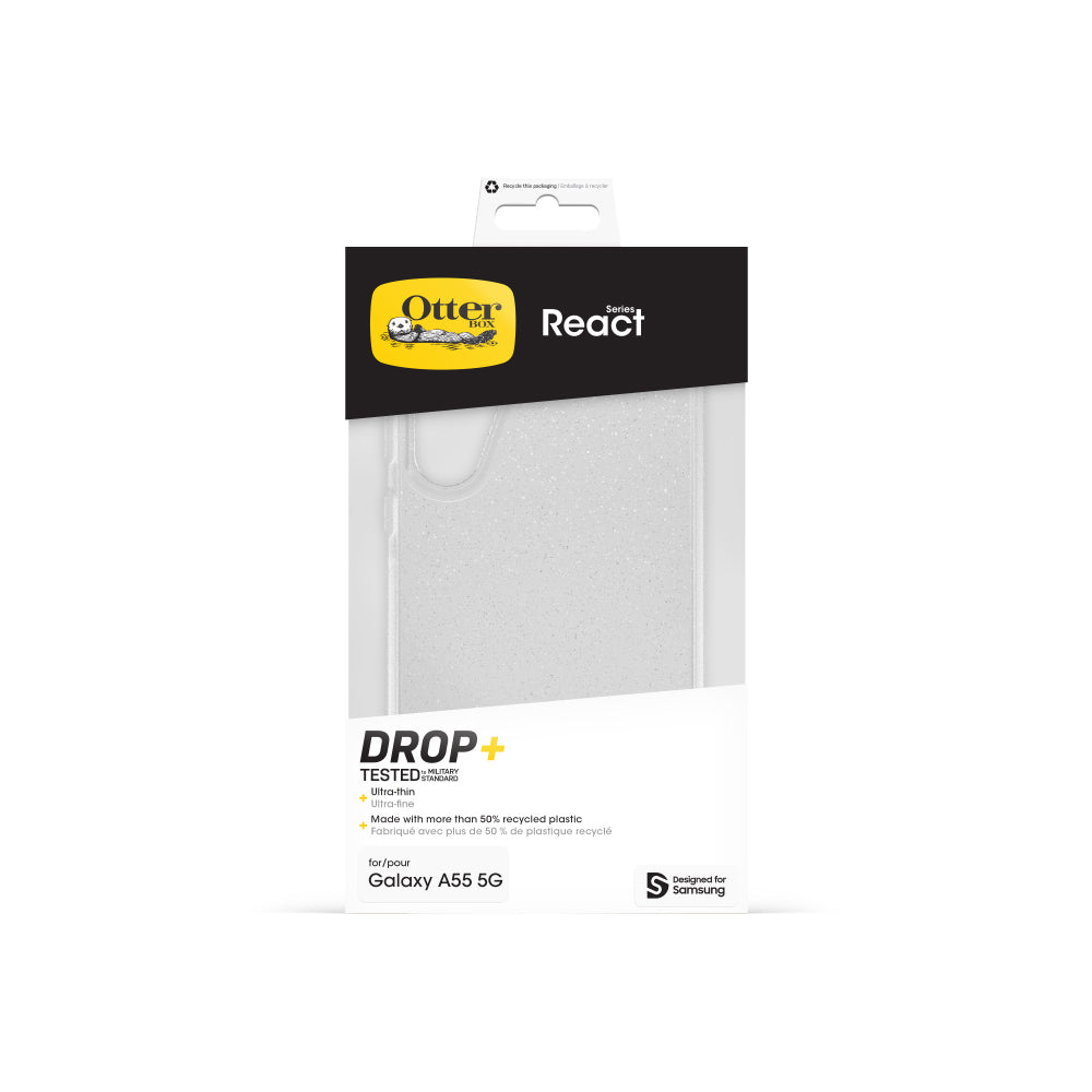 OtterBox React Case for Samsung A55 - Stardust (Clear/Glitter)
