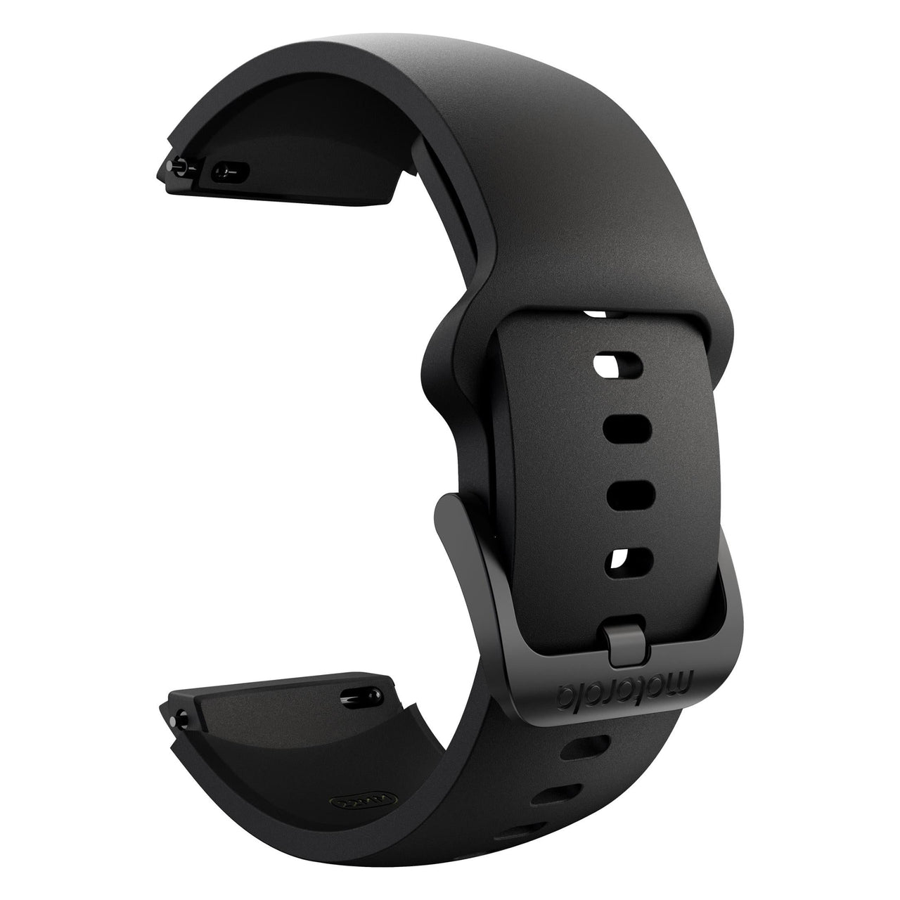 Moto Silicone Smart Watch - Black