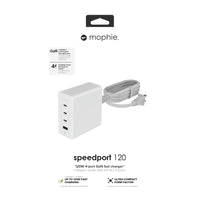 Thumbnail for Mophie GaN Power Adaptor USB-C PD Hub 120W - White